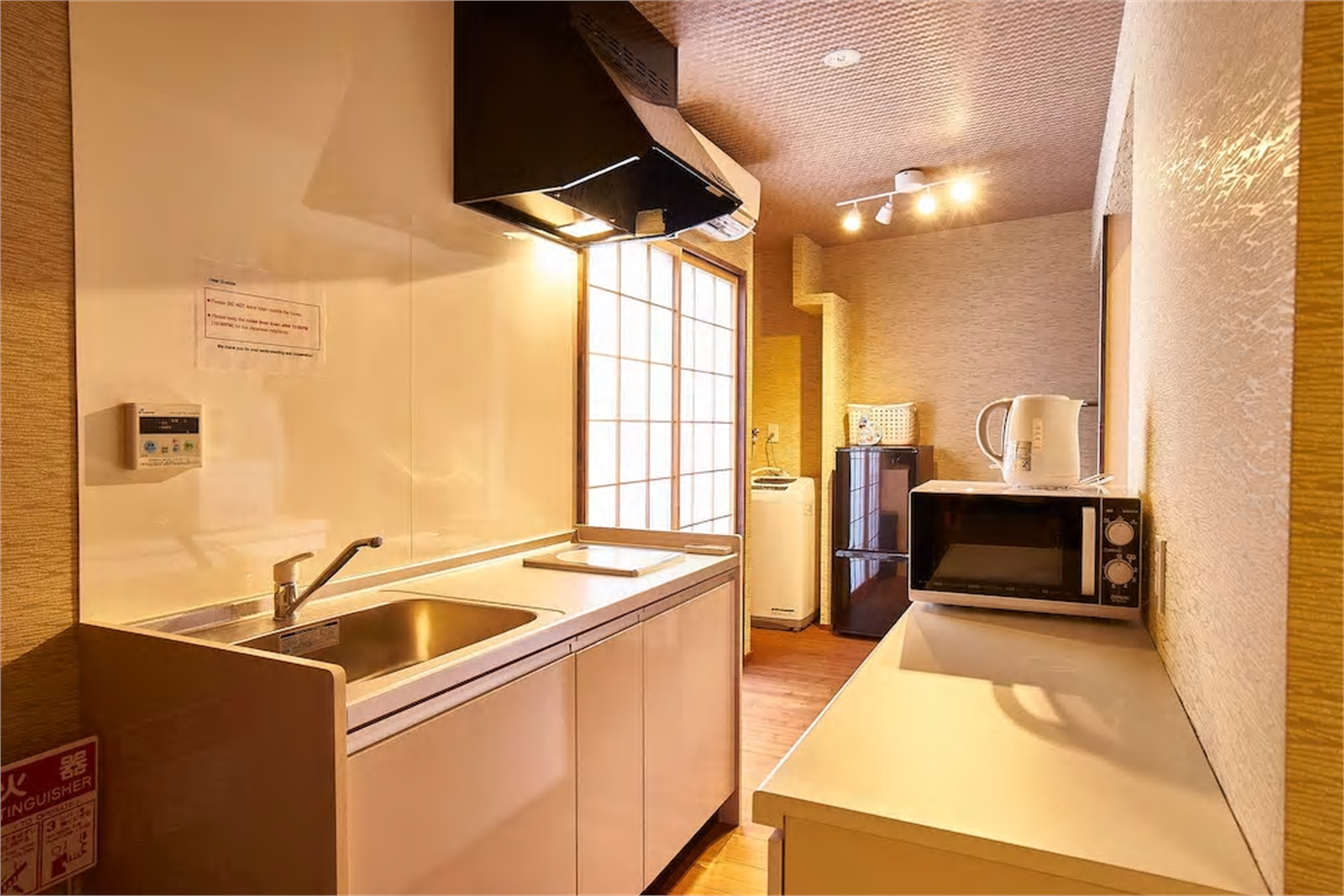 Fully equipped modern kitchen in machiya