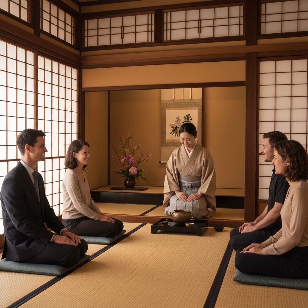KOKO KYOTO CEO welcoming guests to the tea ceremony