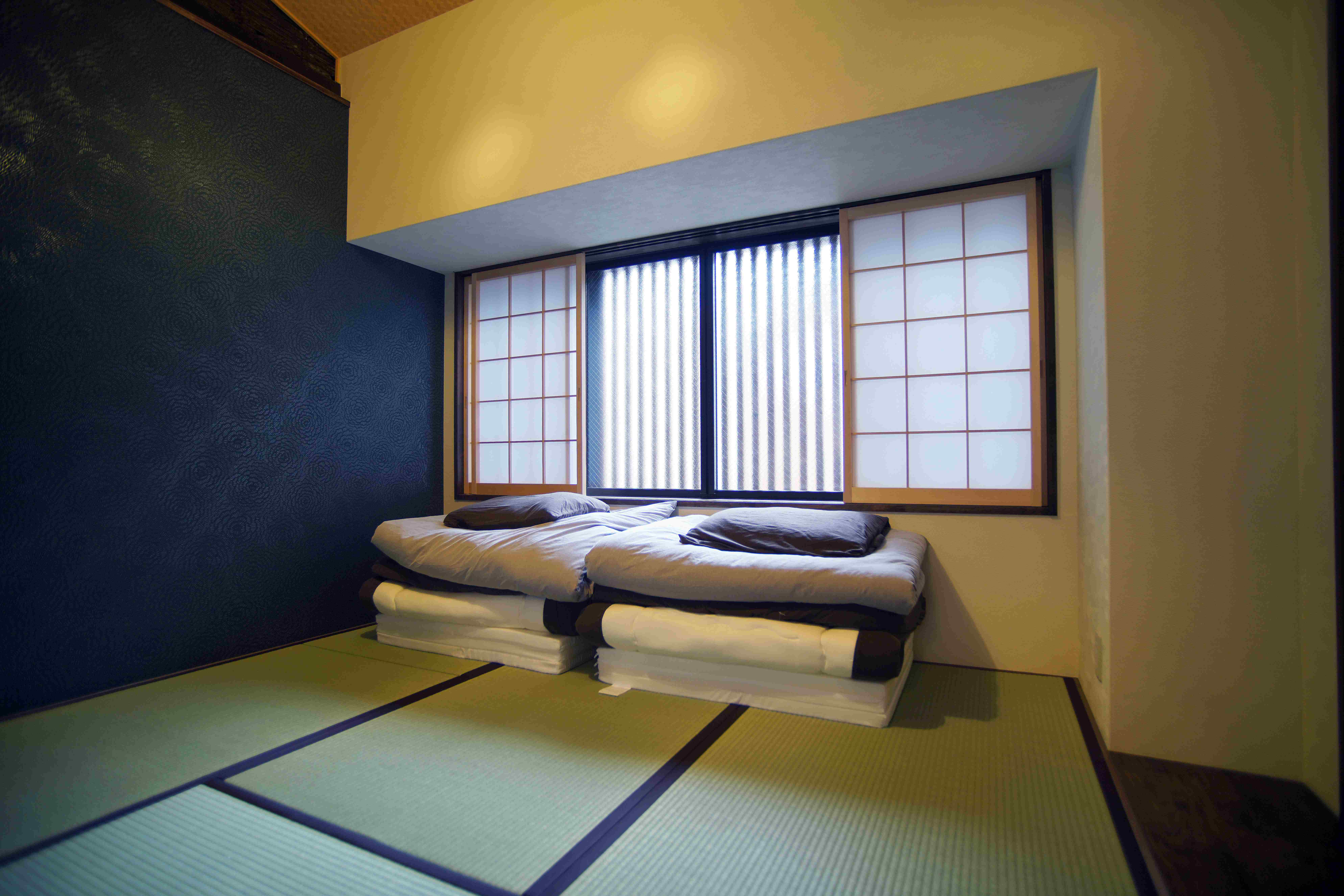 Usagi Japanese tatami room with futons